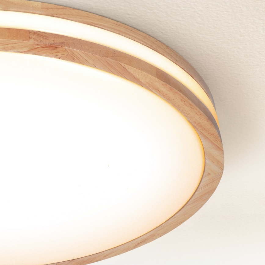 Brilagi - LED Stmívatelné stropní svítidlo MOLINA LED/72W/230V 3000-6500K dub pr. 78 cm + dálkové ovládání