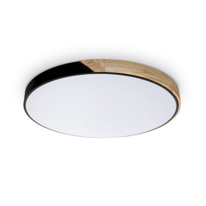 Brilagi - LED Stmívatelné stropní svítidlo PILANA LED/72W/230V 3000-6500K dub/černá pr. 80 cm + dálkové ovládání