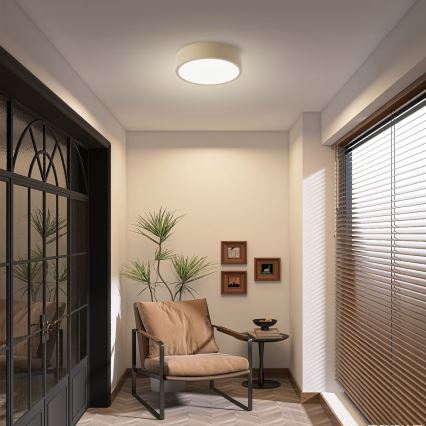 Brilagi - LED Stmívatelné stropní svítidlo POOL LED/18W/230V 3000-6000K 20 cm béžová + dálkové ovládání