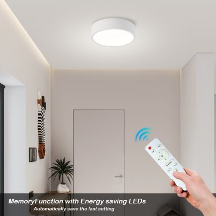 Brilagi - LED Stmívatelné stropní svítidlo POOL LED/18W/230V 3000-6000K 20 cm bílá + dálkové ovládání