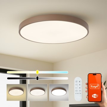 Brilagi - LED Stmívatelné svítidlo POOL SMART LED/100W/230V pr. 80 cm 3000-6000K Wi-Fi Tuya + dálkové ovládání hnědá