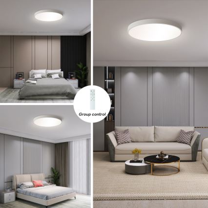 Brilagi - LED Stmívatelné stropní svítidlo POOL SMART LED/60W/230V 50 cm 3000-6000K Wi-Fi Tuya + dálkové ovládání bílá