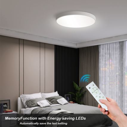 Brilagi - LED Stmívatelné stropní svítidlo POOL SMART LED/60W/230V 50 cm 3000-6000K Wi-Fi Tuya + dálkové ovládání bílá