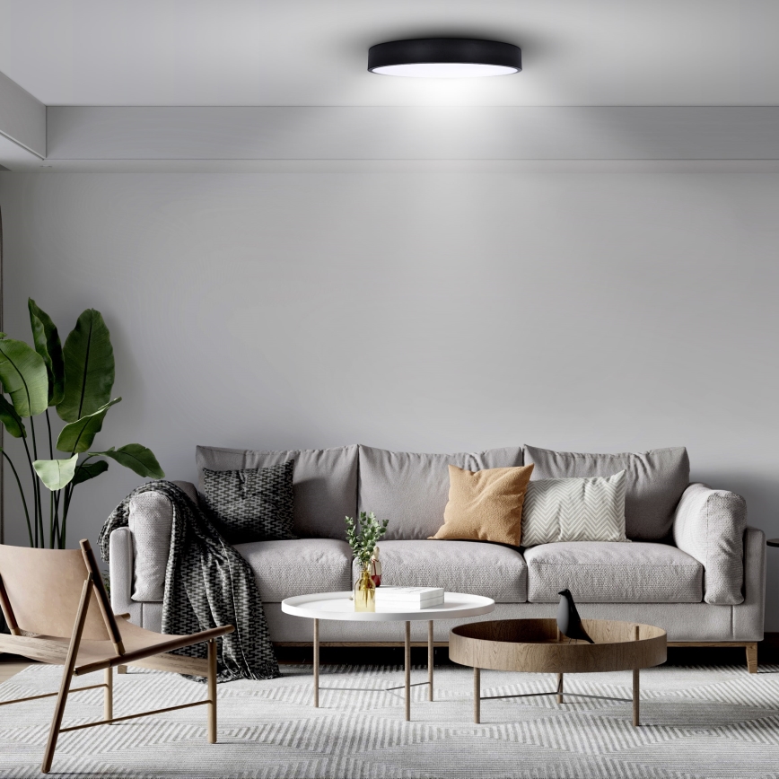 Brilagi - LED Stmívatelné stropní svítidlo POOL SMART LED/60W/230V 50 cm 3000-6000K Wi-Fi Tuya + dálkové ovládání černá
