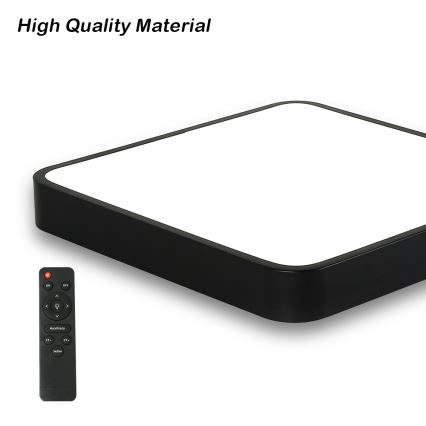 Brilagi - LED Stmívatelné stropní svítidlo POOL SQUARE LED/36W/230V 3000-6000K 40x40 cm černá + dálkové ovládání