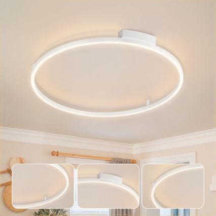 Brilagi - LED Stmívatelné stropní svítidlo PORTOFINO LED/60W/230V 3000-6000K pr. 80 cm bílá + dálkové ovládání