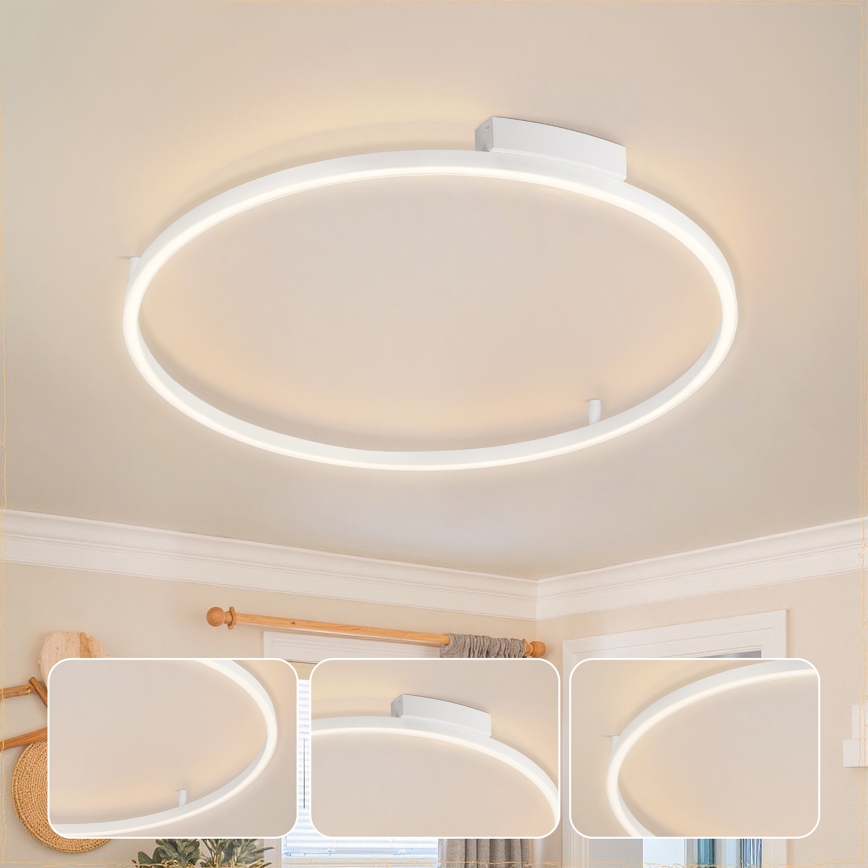 Brilagi - LED Stmívatelné stropní svítidlo PORTOFINO LED/60W/230V 3000-6000K pr. 80 cm bílá + dálkové ovládání