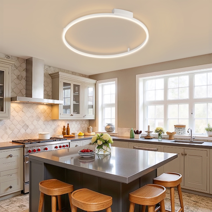 Brilagi - LED Stmívatelné stropní svítidlo PORTOFINO LED/60W/230V 3000-6000K pr. 80 cm bílá + dálkové ovládání