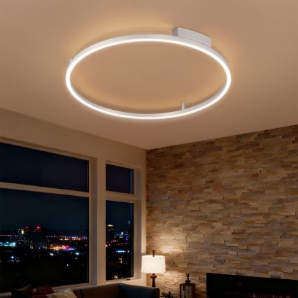 Brilagi - LED Stmívatelné stropní svítidlo PORTOFINO LED/60W/230V 3000-6000K pr. 80 cm stříbrná + dálkové ovládání