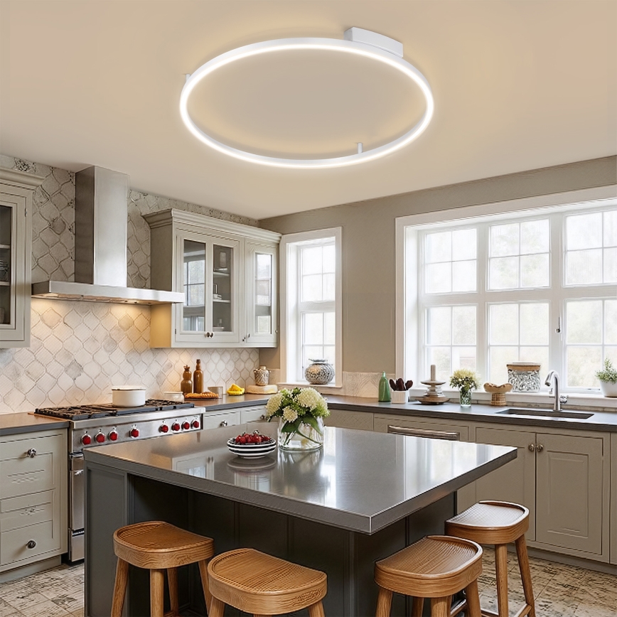 Brilagi - LED Stmívatelné stropní svítidlo PORTOFINO LED/60W/230V 3000-6000K pr. 80 cm stříbrná + dálkové ovládání