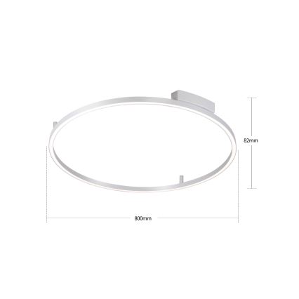 Brilagi - LED Stmívatelné stropní svítidlo PORTOFINO LED/60W/230V 3000-6000K pr. 80 cm stříbrná + dálkové ovládání