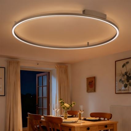Brilagi - LED Stmívatelné stropní svítidlo PORTOFINO LED/85W/230V 3000-6000K pr. 120 cm béžová + dálkové ovládání