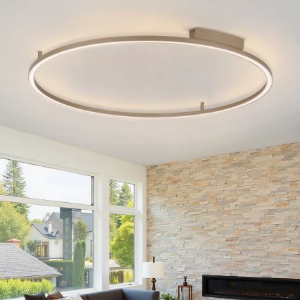 Brilagi - LED Stmívatelné stropní svítidlo PORTOFINO LED/85W/230V 3000-6000K pr. 120 cm béžová + dálkové ovládání