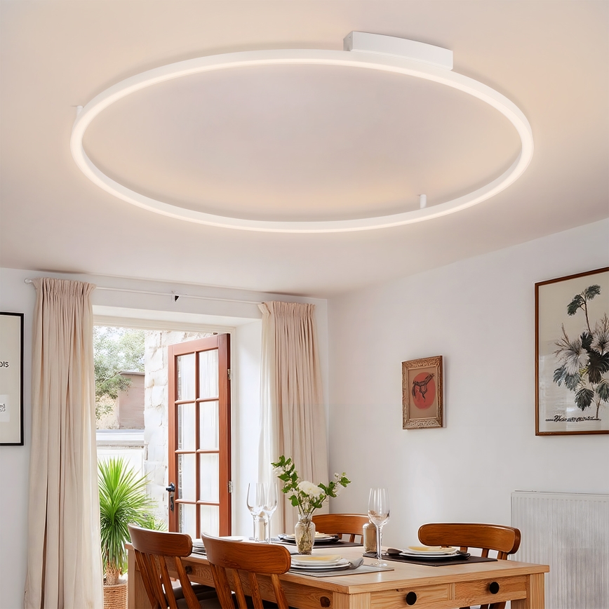 Brilagi - LED Stmívatelné stropní svítidlo PORTOFINO LED/85W/230V 3000-6000K pr. 120 cm bílá + dálkové ovládání