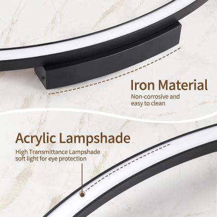 Brilagi - LED Stmívatelné stropní svítidlo PORTOFINO LED/85W/230V 3000-6000K pr. 120 cm černá + dálkové ovládání