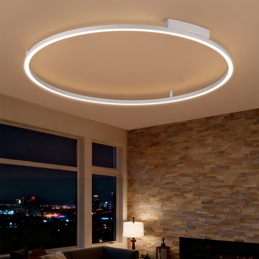 Brilagi - LED Stmívatelné stropní svítidlo PORTOFINO LED/85W/230V 3000-6000K pr. 120 cm stříbrná + dálkové ovládání
