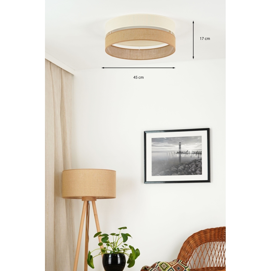 Brilagi - LED Stmívatelné stropní svítidlo ROYAL YUTE LED/24W/230V pr. 45 cm 3000/4000/6500K béžová/krémová  + dálkové ovládání