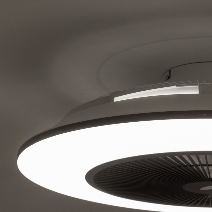 Brilagi - LED Stmívatelné svítidlo s ventilátorem AURA LED/38W/230V 3000-6000K černá + dálkové ovládání
