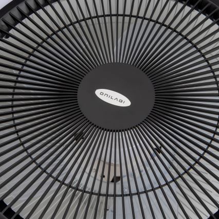 Brilagi - LED Stmívatelné svítidlo s ventilátorem AURA LED/38W/230V 3000-6000K černá + dálkové ovládání