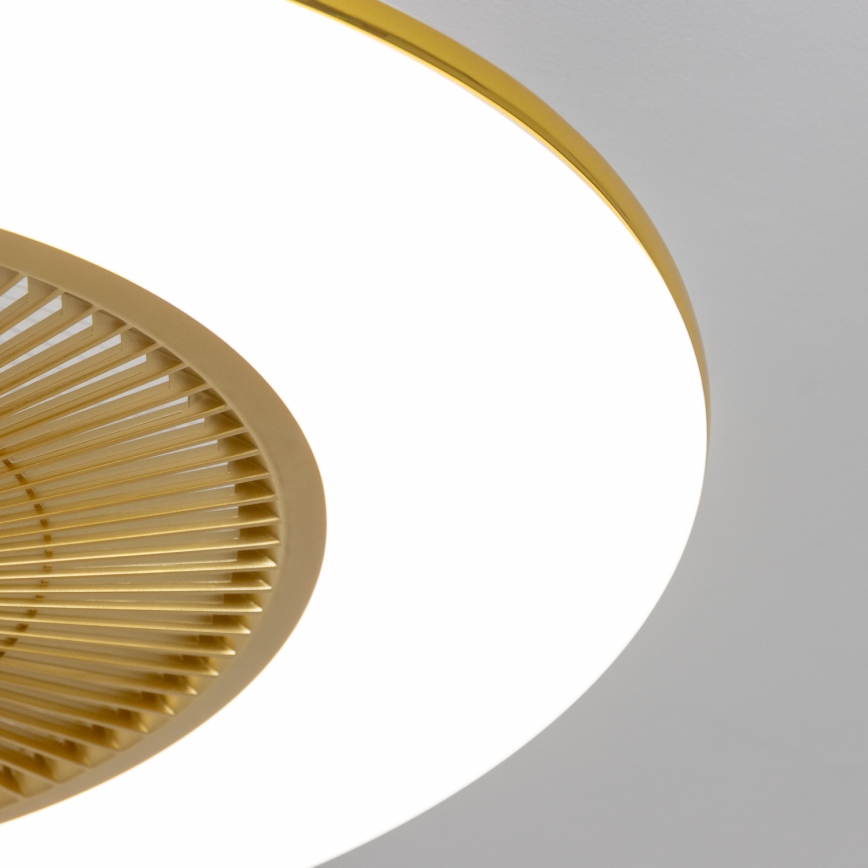Brilagi - LED Stmívatelné svítidlo s ventilátorem AURA LED/38W/230V 3000-6000K zlatá + dálkové ovládání