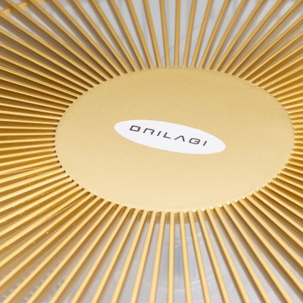 Brilagi - LED Stmívatelné svítidlo s ventilátorem AURA LED/38W/230V 3000-6000K zlatá + dálkové ovládání