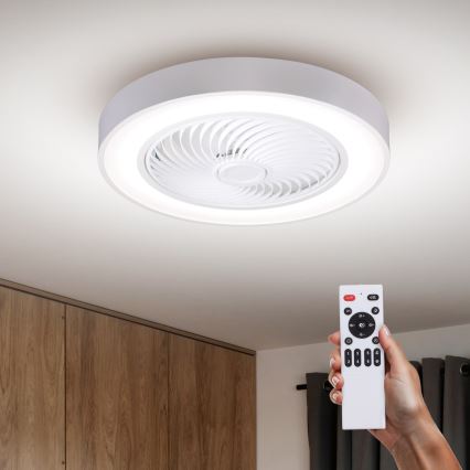 Brilagi - LED Stmívatelné stropní svítidlo s ventilátorem LED/30W/230V 3000-6500K bílá + dálkové ovládání