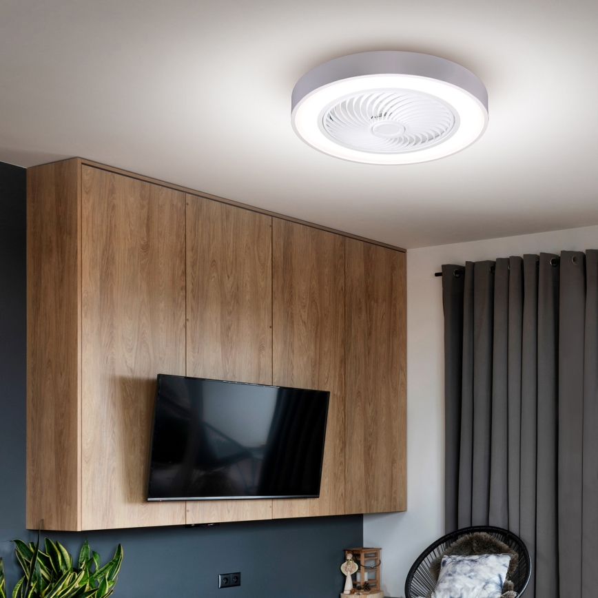 Brilagi - LED Stmívatelné stropní svítidlo s ventilátorem LED/30W/230V 3000-6500K bílá + dálkové ovládání