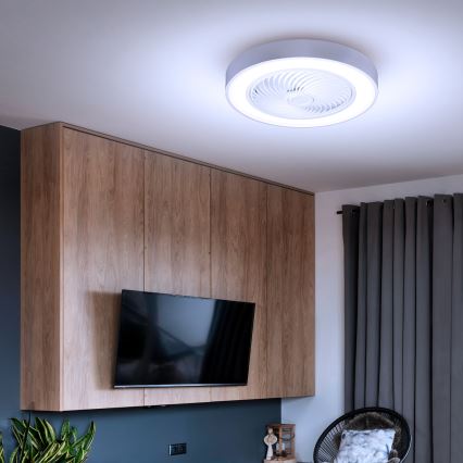 Brilagi - LED Stmívatelné stropní svítidlo s ventilátorem LED/30W/230V 3000-6500K bílá + dálkové ovládání