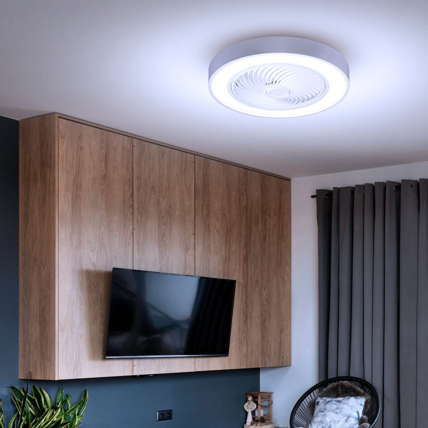 Brilagi - LED Stmívatelné stropní svítidlo s ventilátorem LED/30W/230V 3000-6500K bílá + dálkové ovládání