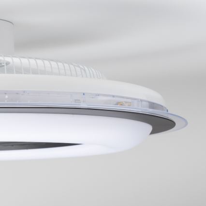 Brilagi - LED Stmívatelné svítidlo s ventilátorem RONDA LED/48W/230V 3000-6000K černá + dálkové ovládání