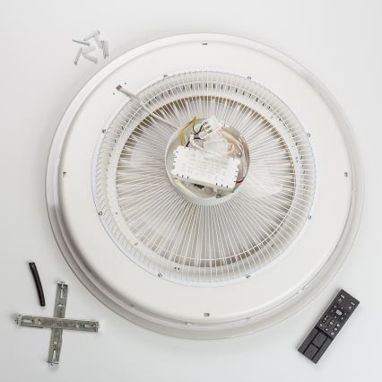 Brilagi - LED Stmívatelné svítidlo s ventilátorem RONDA LED/48W/230V 3000-6000K černá + dálkové ovládání