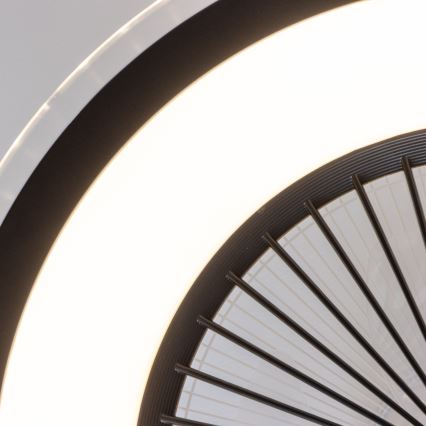 Brilagi - LED Stmívatelné svítidlo s ventilátorem RONDA LED/48W/230V 3000-6000K černá + dálkové ovládání