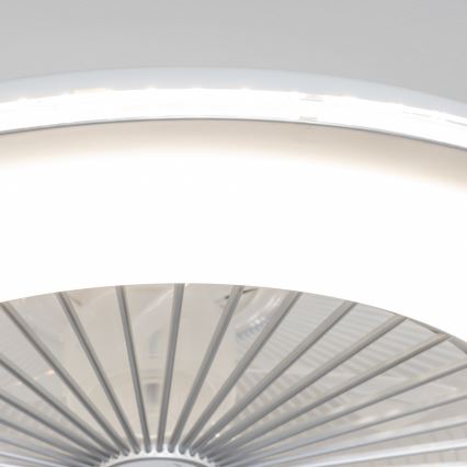 Brilagi - LED Stmívatelné svítidlo s ventilátorem RONDA LED/48W/230V 3000-6000K stříbrná + dálkové ovládání