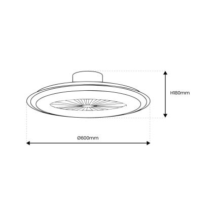 Brilagi - LED Stmívatelné svítidlo s ventilátorem RONDA LED/48W/230V 3000-6000K zlatá + dálkové ovládání