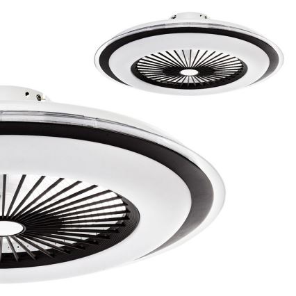 Brilagi - LED Stmívatelné stropní svítidlo s ventilátorem RONDA LED/65W/230V 3000-6500K černá + dálkové ovládání