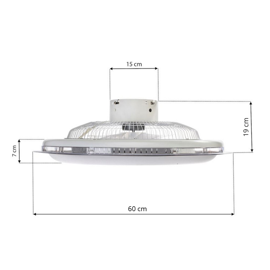 Brilagi - LED Stmívatelné stropní svítidlo s ventilátorem RONDA LED/65W/230V 3000-6500K černá + dálkové ovládání