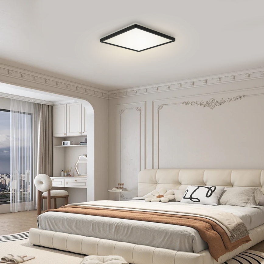 Brilagi - LED Stmívatelné svítidlo se senzorem pohybu a soumraku ULTRA SLIM LED/18W/230V 30x30 cm + dálkové ovládání