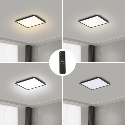 Brilagi - LED Stmívatelné stropní svítidlo SLIMFRAME LED/25W/230V 30x30 cm 3000-6000K černá + dálkové ovládání