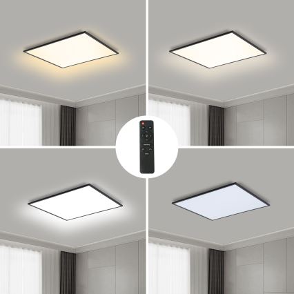 Brilagi - LED Stmívatelné stropní svítidlo SLIMFRAME LED/36W/230V 45x45 cm 3000-6000K černá + dálkové ovládání