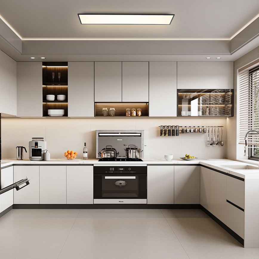 Brilagi - LED Stmívatelné stropní svítidlo SLIMFRAME LED/58W/230V 120x30 cm 3000-6000K černá + dálkové ovládání