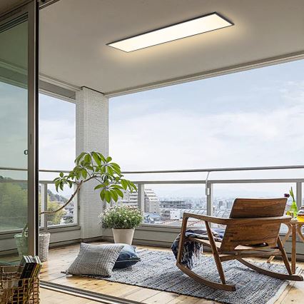 Brilagi - LED Stmívatelné stropní svítidlo SLIMFRAME LED/58W/230V 120x30 cm 3000-6000K černá + dálkové ovládání