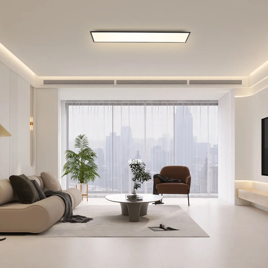 Brilagi - LED Stmívatelné stropní svítidlo SLIMFRAME LED/58W/230V 120x30 cm 3000-6000K černá + dálkové ovládání