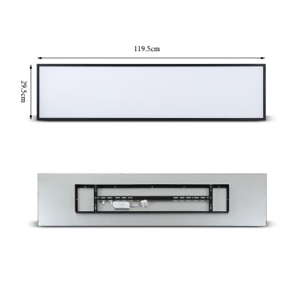 Brilagi - LED Stmívatelné stropní svítidlo SLIMFRAME LED/58W/230V 120x30 cm 3000-6000K černá + dálkové ovládání