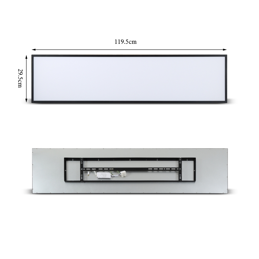 Brilagi - LED Stmívatelné stropní svítidlo SLIMFRAME LED/58W/230V 120x30 cm 3000-6000K černá + dálkové ovládání