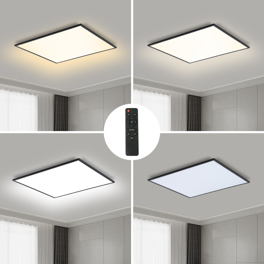 Brilagi - LED Stmívatelné stropní svítidlo SLIMFRAME LED/58W/230V 60x60 cm 3000-6000K černá + dálkové ovládání