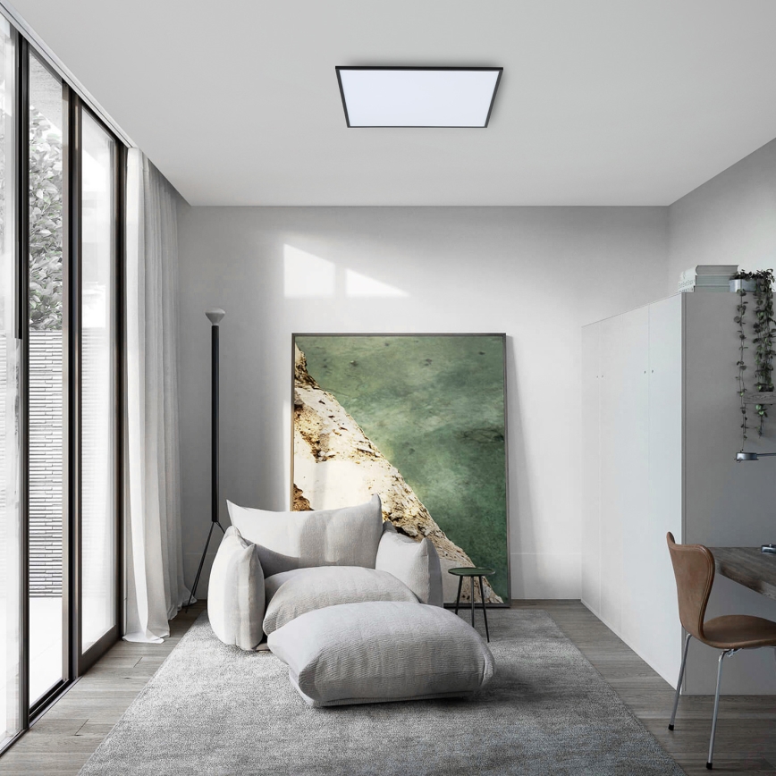 Brilagi - LED Stmívatelné stropní svítidlo SLIMFRAME LED/58W/230V 60x60 cm 3000-6000K černá + dálkové ovládání