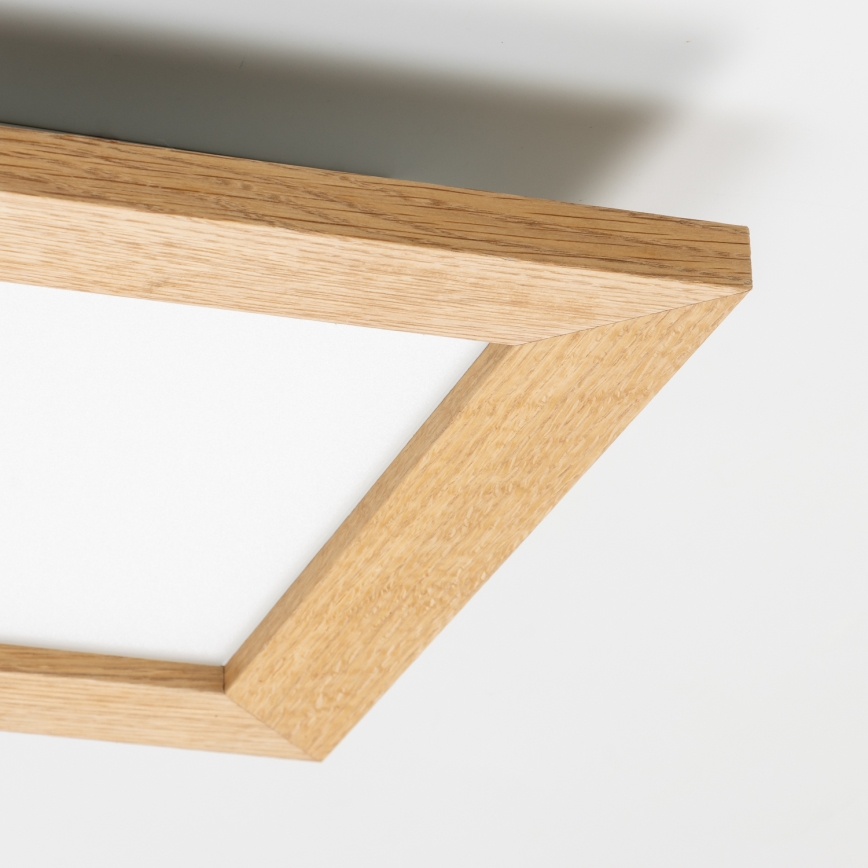 Brilagi - LED Stmívatelné stropní svítidlo SLIMFRAME WOOD LED/25W/230V 34x34 cm 3000-6000K hnědá + dálkové ovládání