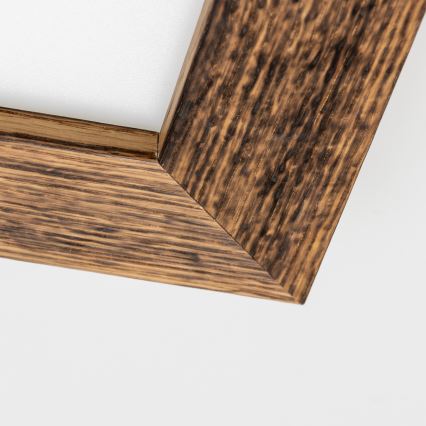 Brilagi - LED Stmívatelné stropní svítidlo SLIMFRAME WOOD LED/25W/230V 34x34 cm 3000-6000K hnědá + dálkové ovládání