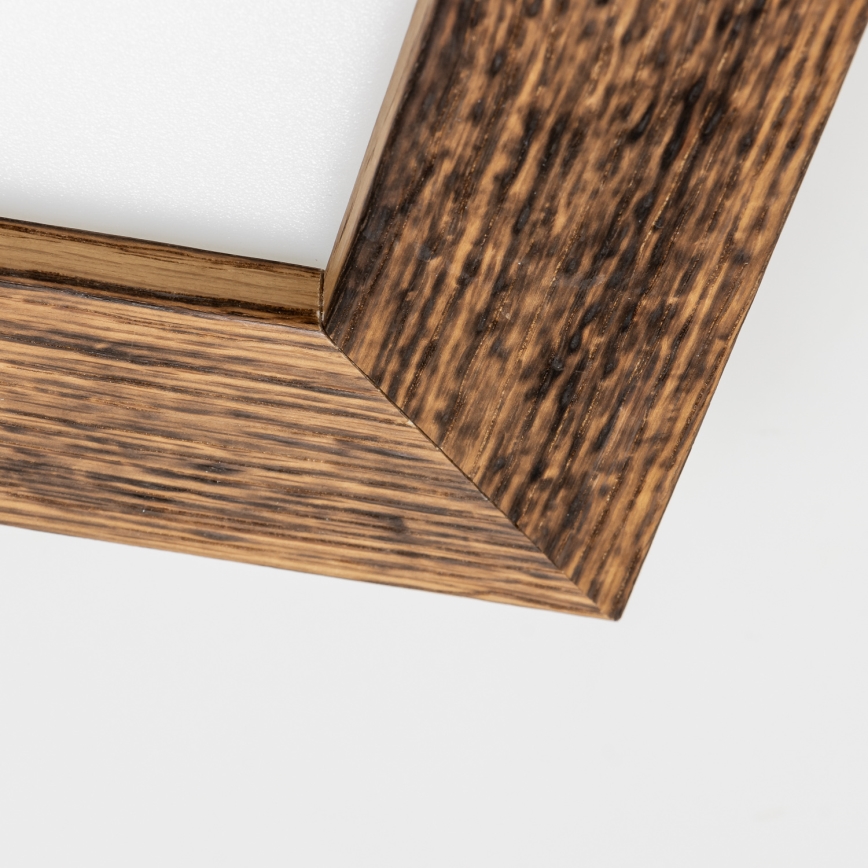 Brilagi - LED Stmívatelné stropní svítidlo SLIMFRAME WOOD LED/25W/230V 34x34 cm 3000-6000K hnědá + dálkové ovládání