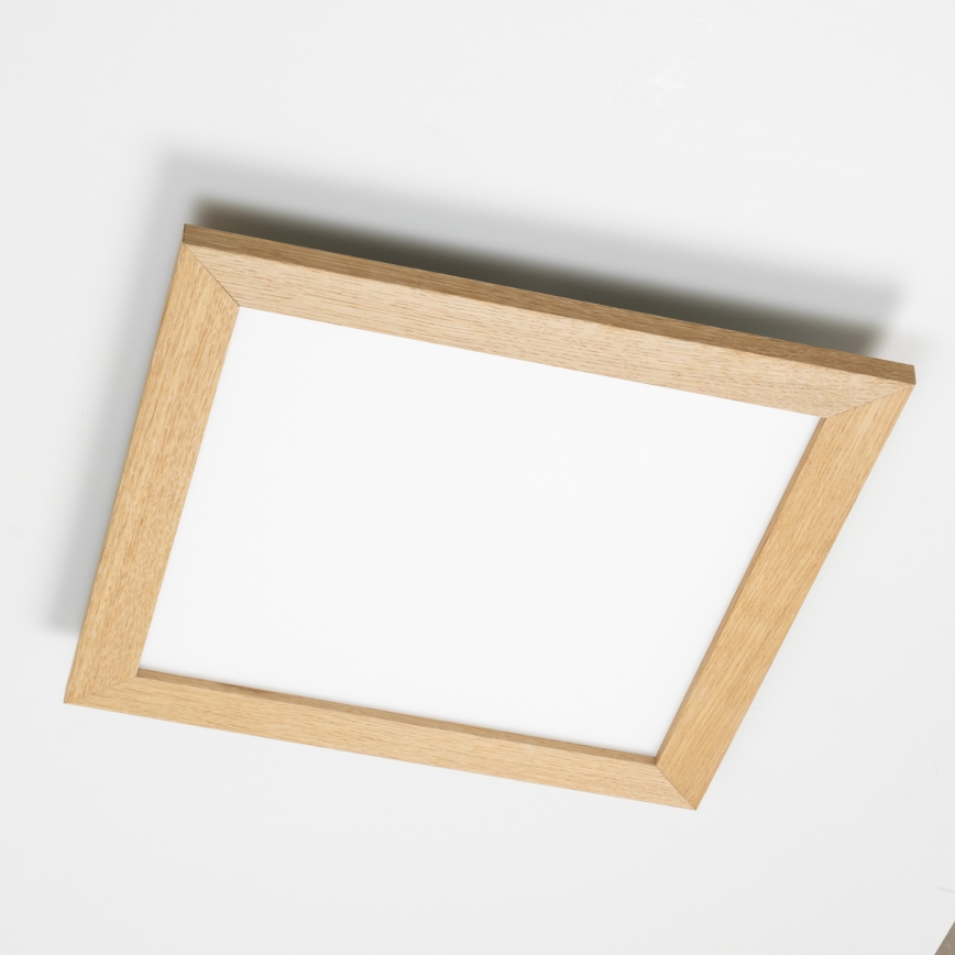 Brilagi - LED Stmívatelné stropní svítidlo SLIMFRAME WOOD LED/36W/230V 49,5x49,5 cm 3000-6000K hnědá + dálkové ovládání